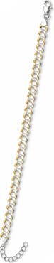ARGENTO VIVO Men's Two-Tone Curb Chain Bracelet