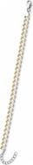 ARGENTO VIVO Men's Two-Tone Curb Chain Bracelet