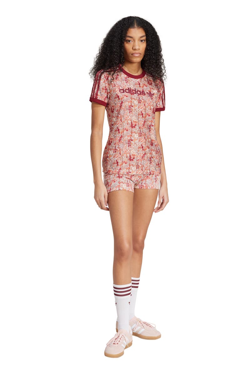 adidas Originals x Liberty London Cali Recycled Polyester T-Shirt, Alternate, color, 