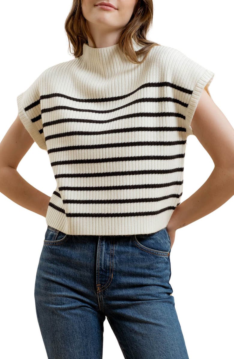 Blu Pepper Stripe Dolman Sleeve Sweater, Main, color, 