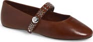 Tory Burch Romy Stud Leather Mary Jane Flat