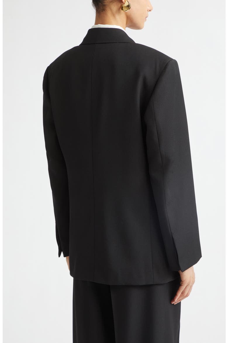 Oversize Wool Grain de Poudre Jacket, Alternate, color, 1010 DOUBLE BLACK