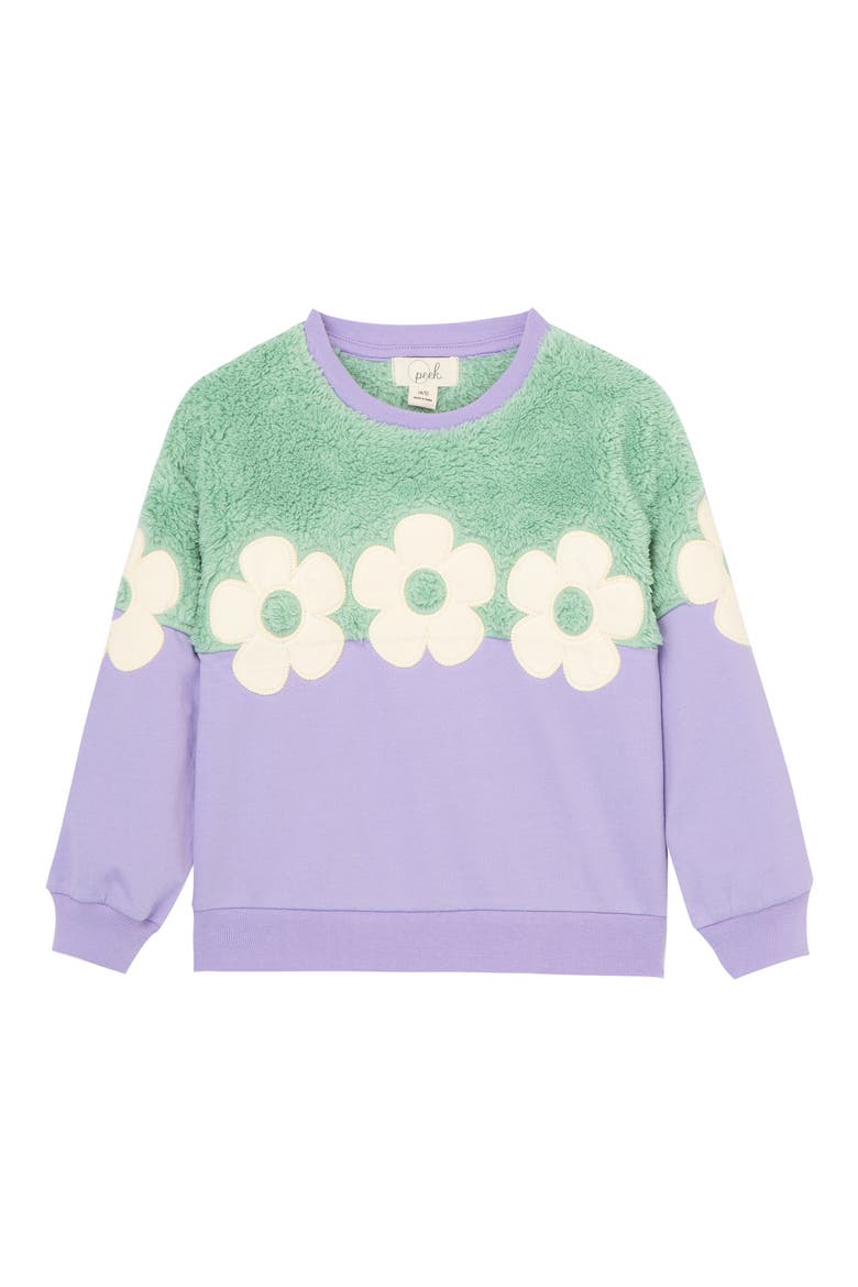 Kids' Two-Tone Floral Sweatshirt, Main, color, MULTI