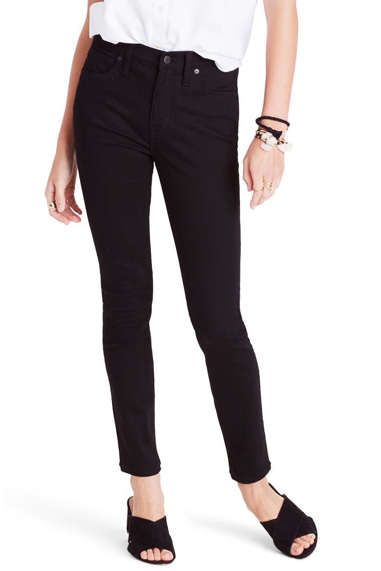 9-Inch High Waist Skinny Jeans, Main, color, BLACK FROST