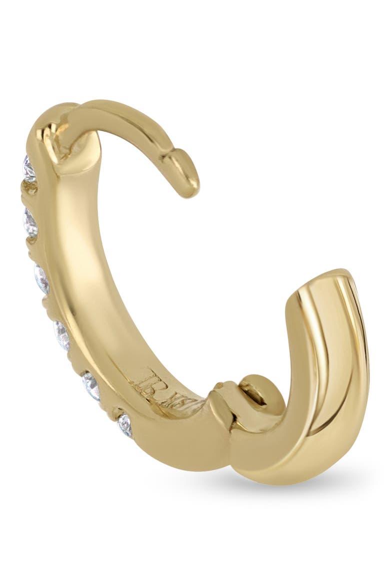 Audrey Diamond Huggie Hoop Earrings, Alternate, color, YELLOW