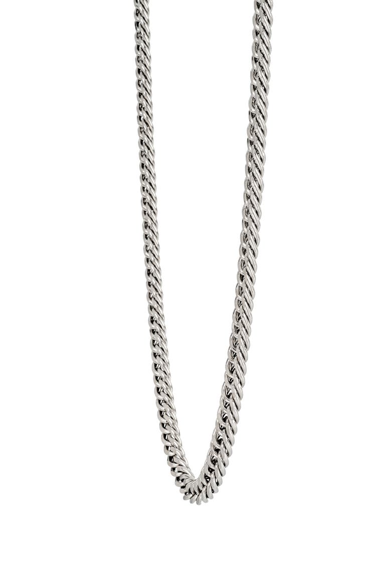 Men's Stainless Steel Curb Chain Necklace, Alternate, color, SILVER