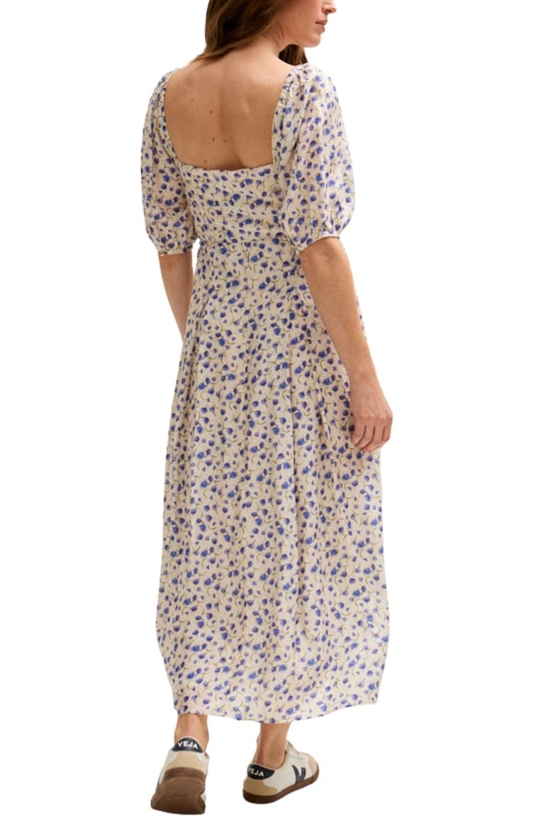 April Button Front Floral Print Midi Dress, Alternate, color, Open Miscellaneous