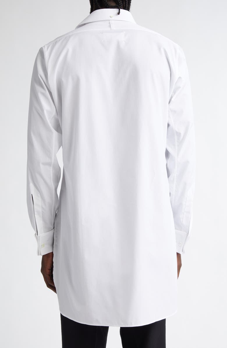 Maison Margiela Cotton Poplin Tuxedo Shirt, Alternate, color, White