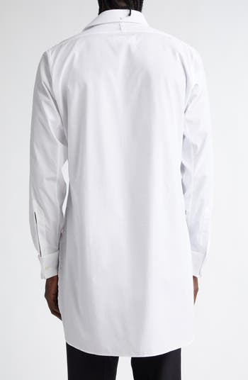 Cotton Poplin Tuxedo Shirt