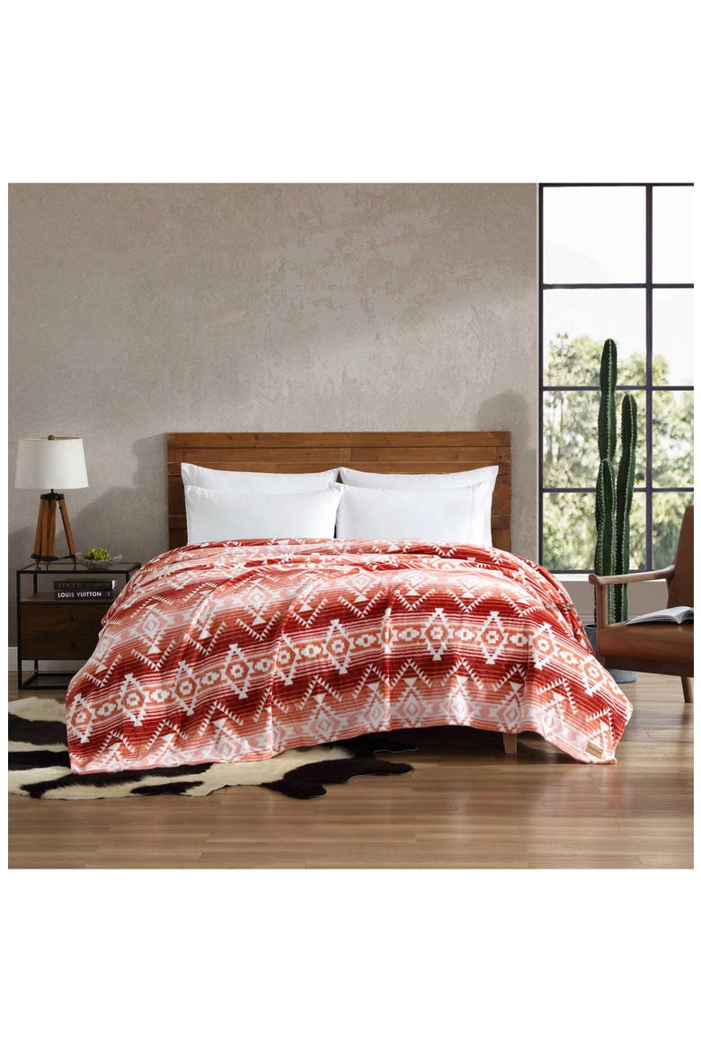Jericho Peach Throw Blanket, Alternate, color, PINK/ RED