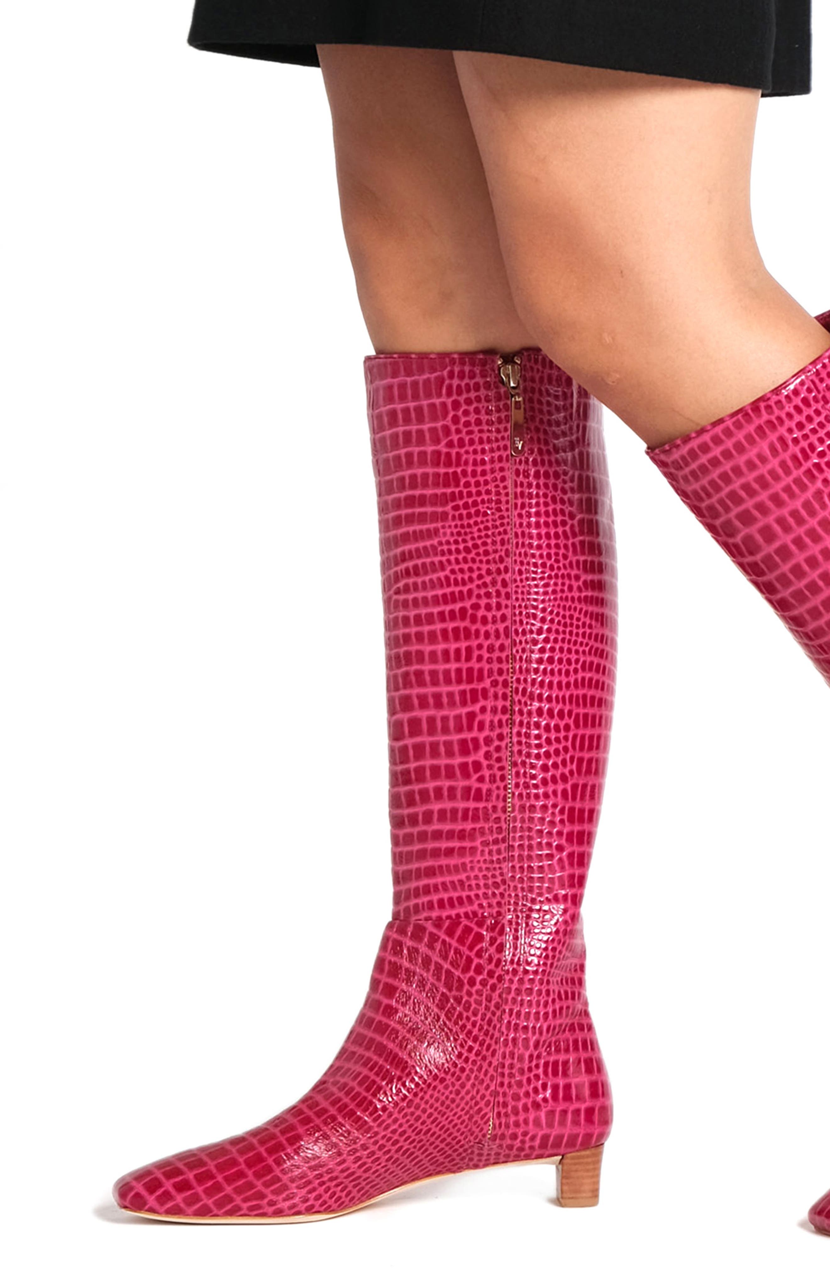 Mackie Knee High Boot, Alternate, color, BERRYDNU