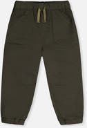 Deux par Deux Stretch Canvas Jogger Pants with Patch Pockets