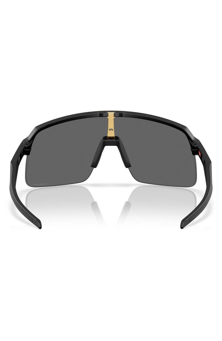 Oakley Sutro Lite Players Collection 39mm Prizm<sup>™</sup> Polarized Wrap Shield Sunglasses, Alternate, color, Shiny Black