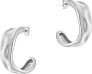 Reiss Halle Hammered Hoop Earrings