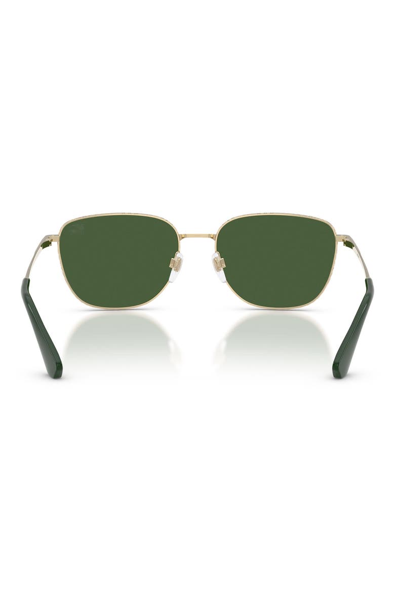 57mm Square Sunglasses, Alternate, color, LIGHT GOLD / DARK GREEN