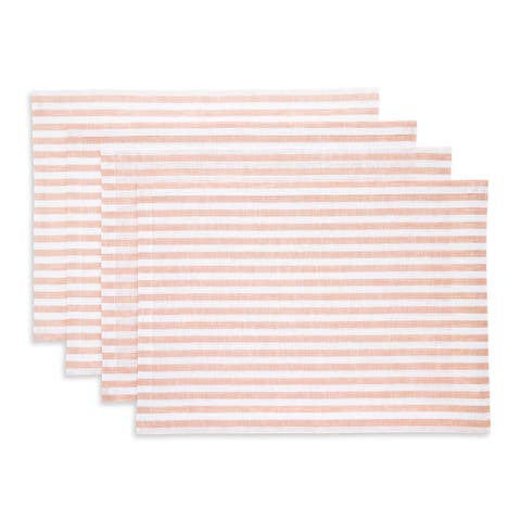 Linen Placemats - Amalfi Stripe, 14" x 19" Inch