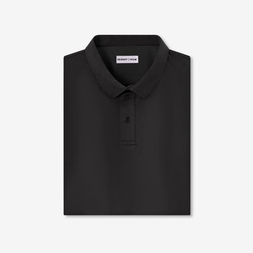 Regent Row Big And Tall Commuter Shirt Tech Polo In Black