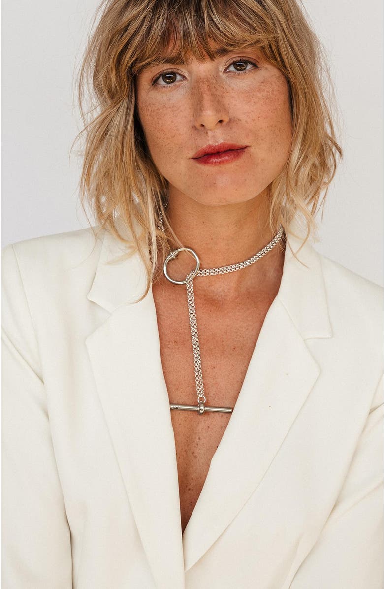 CXC Amazona Bit Sliding Necklace, Alternate, color, Silver