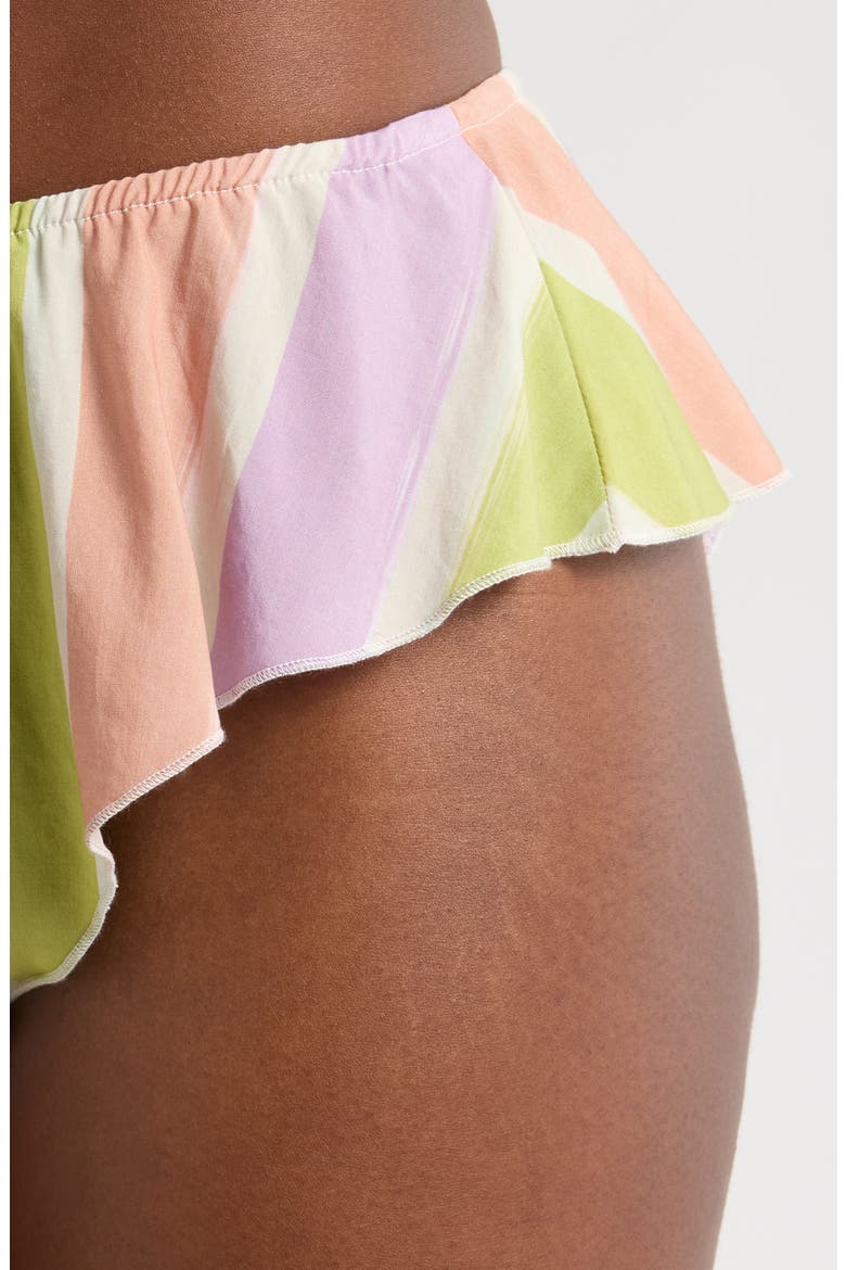 Stripe Crop Camisole & Tap Shorts Set, Alternate, color, PAINTED STRIPE