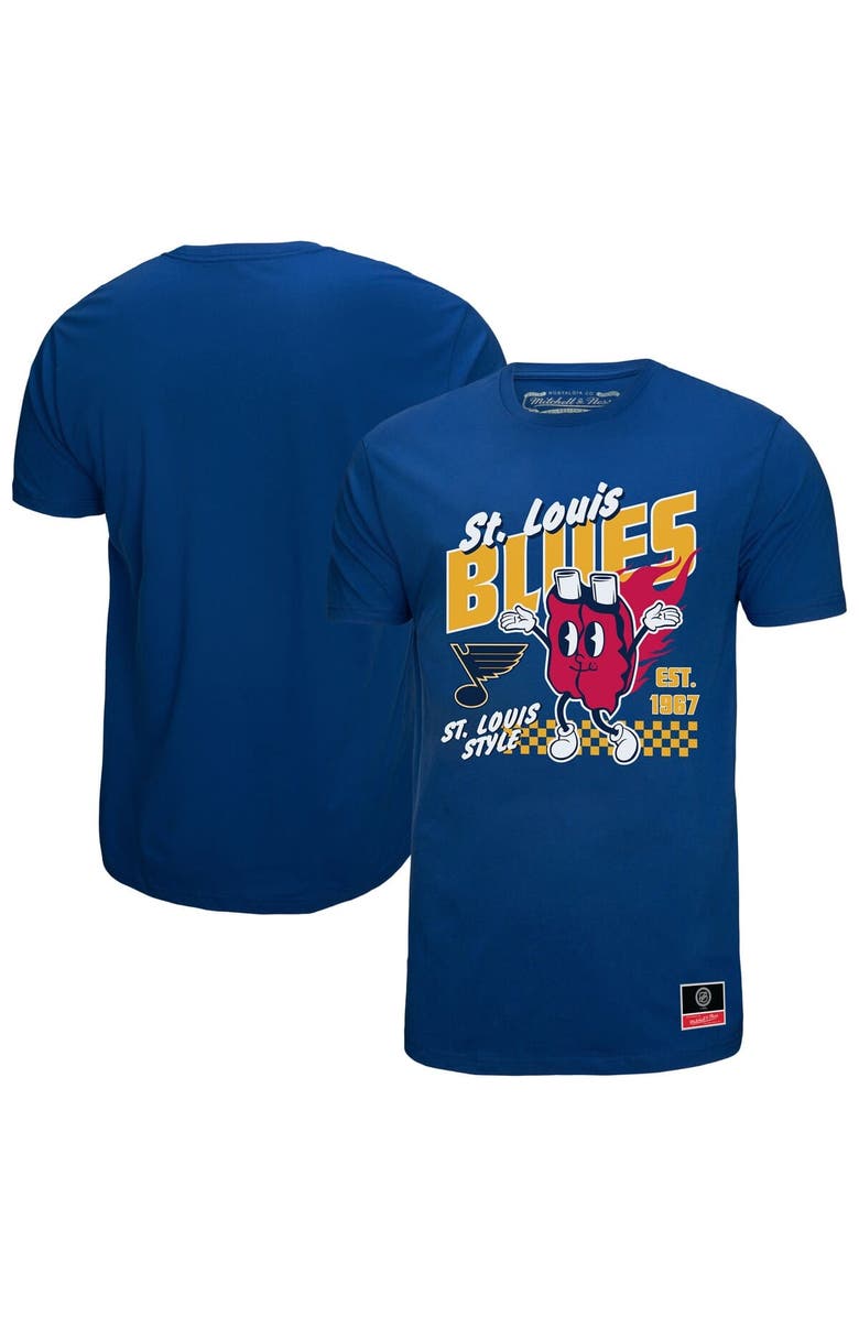 Mitchell & Ness Men's Mitchell & Ness Blue St. Louis Blues Local Food T-Shirt, Alternate, color, 
