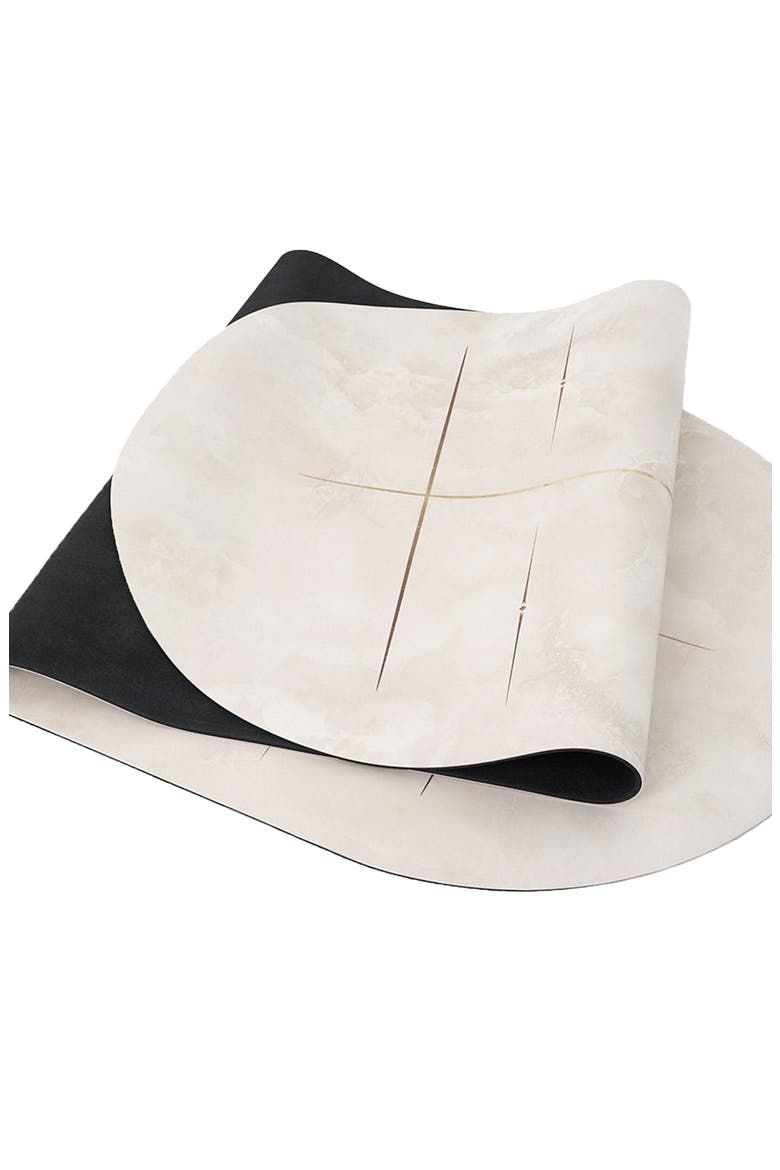 Classic - Yoga /Pilates Mat - Vegan Suede - Made for Hot Yoga, Alternate, color, White Marble
