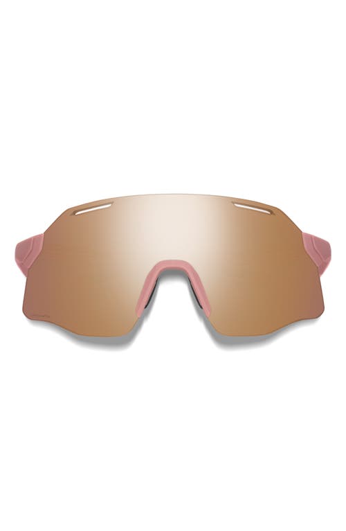 Smith Vert 139mm Chromapop™ Polarized Shield Sunglasses In Matte Chalk Rose/rose Gold