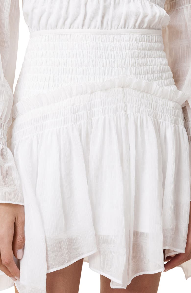 AllSaints Pamela Asymmetric Skirt, Alternate, color, Snow White