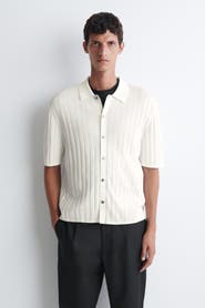 COS Ribbed-knit Cotton Shirt