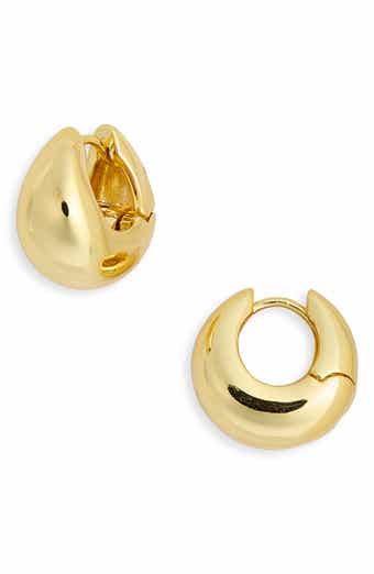 Argento Vivo Sterling Silver Tapered Hoop Earrings