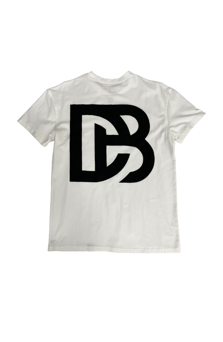 Dapper Boi White DB Drop Shoulder Tee, Alternate, color, White
