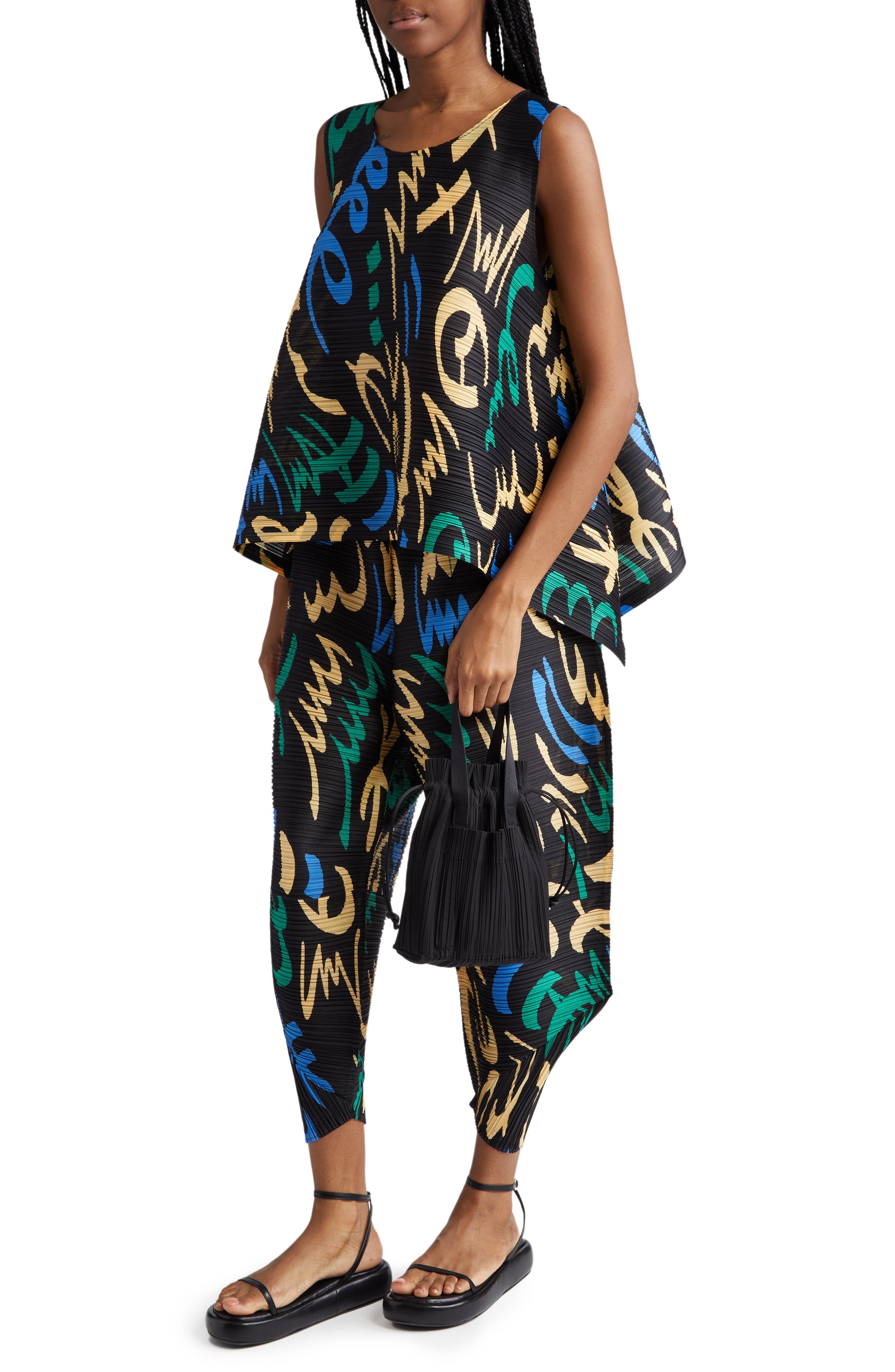 Pleats Please Issey Miyake Pleated Tote Bag, Alternate, color, 