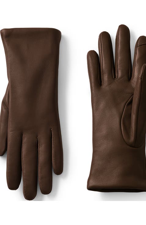 EZ Touch Screen Cashmere Lined Leather Gloves