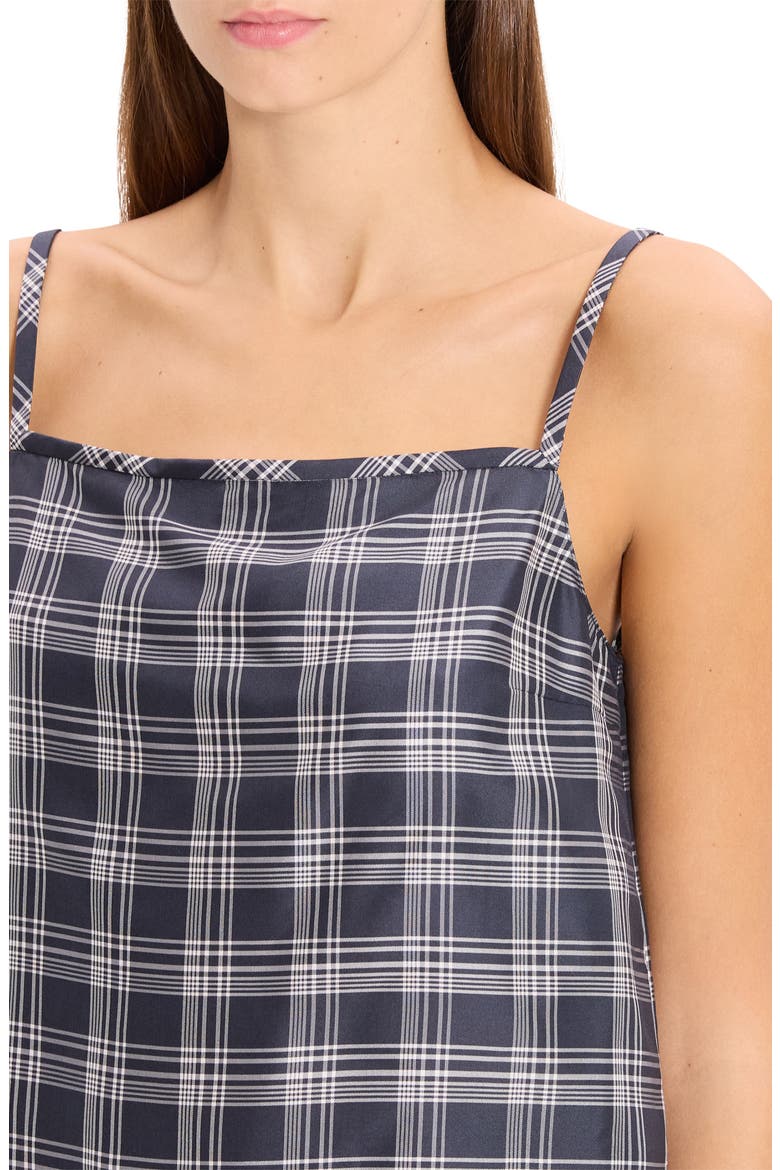 Plaid Silk Camisole, Alternate, color, NAVY MULTI