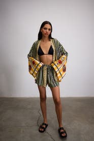 Je Te Veux Sun Printed Desert Echo Drawstring Shorts