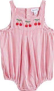 Splendid Cherry Pinstripe Romper