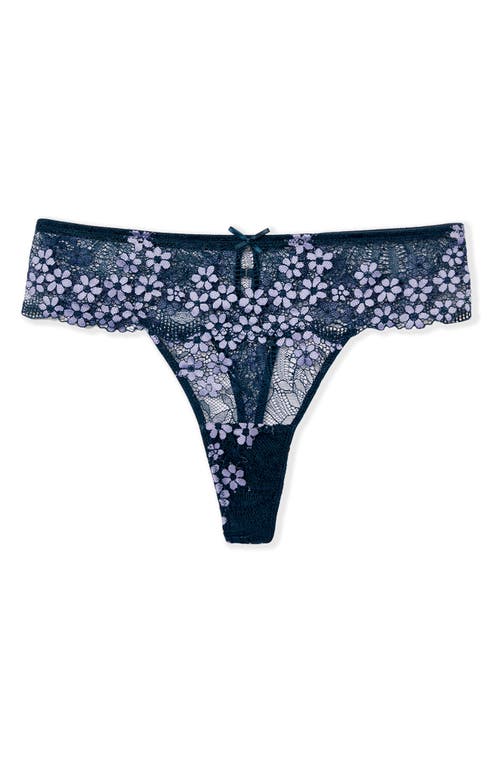 Etam Somptueuse Thong In Night Blue