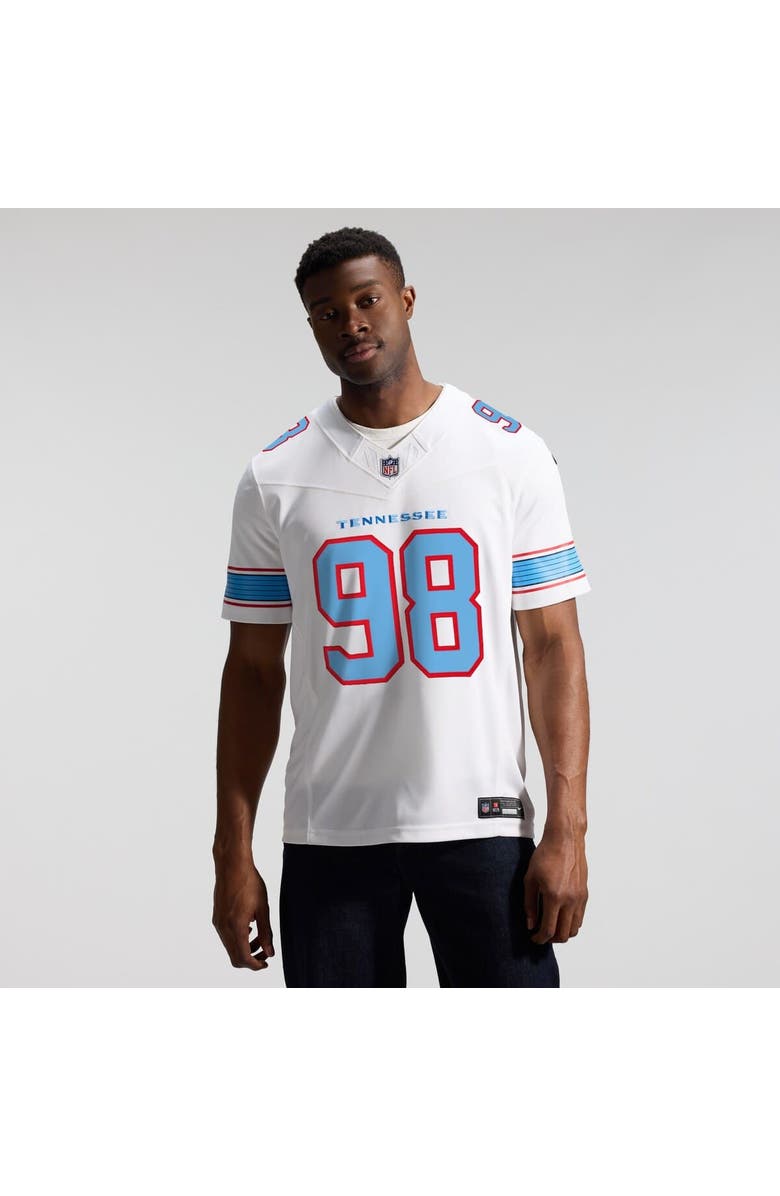 Nike Men's Nike Jeffery Simmons White Tennessee Titans Vapor F.U.S.E. Stitched Limited Jersey, Alternate, color, White
