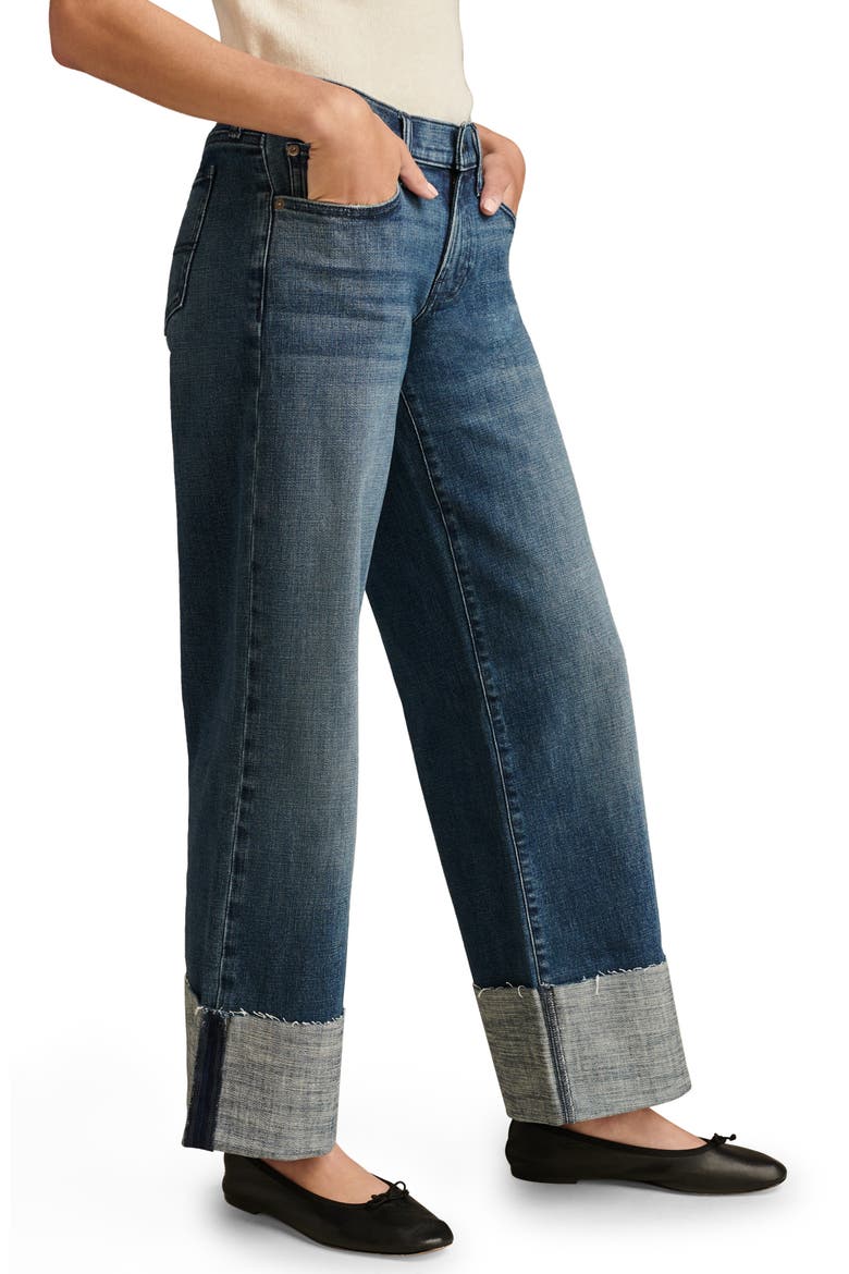Lucky Legend Cuffed Wide Leg Jeans, Alternate, color, CUFFING SEASON WASH