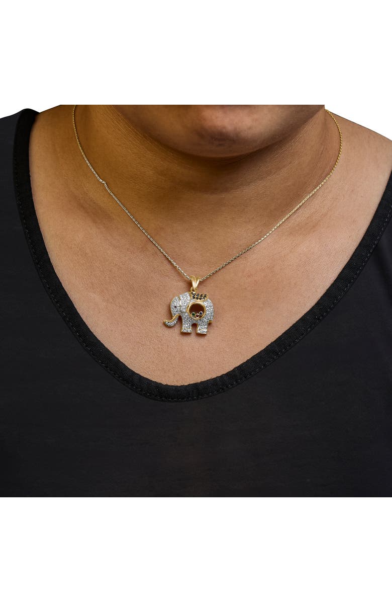 Haus of Brilliance 18K Gold 3/4ct Diamond Pendant Necklace with Ruby & Sapphire, Alternate, color, Yellow