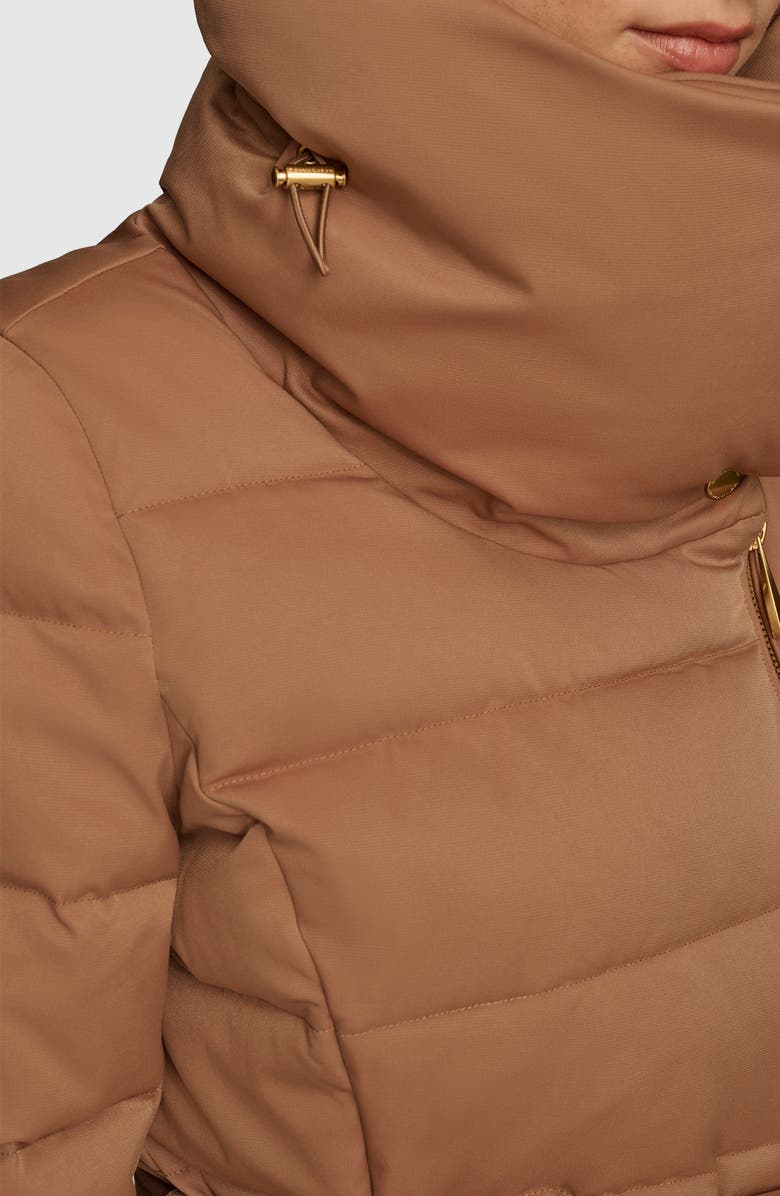 Donna Karan New York Water Resistant Belted Puffer Coat, Alternate, color, Antiq.gold