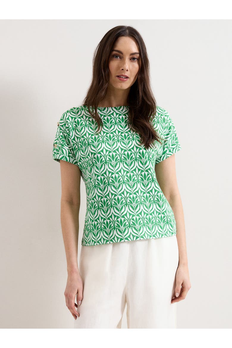 Suzie Short Sleeve Boat Neck Top, Main, color, Green