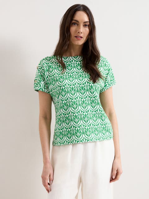 Suzie Short Sleeve Boat Neck Top
