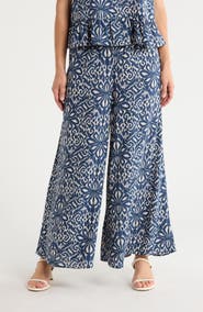 Vince Camuto Smocked Waist Wide Leg Pants