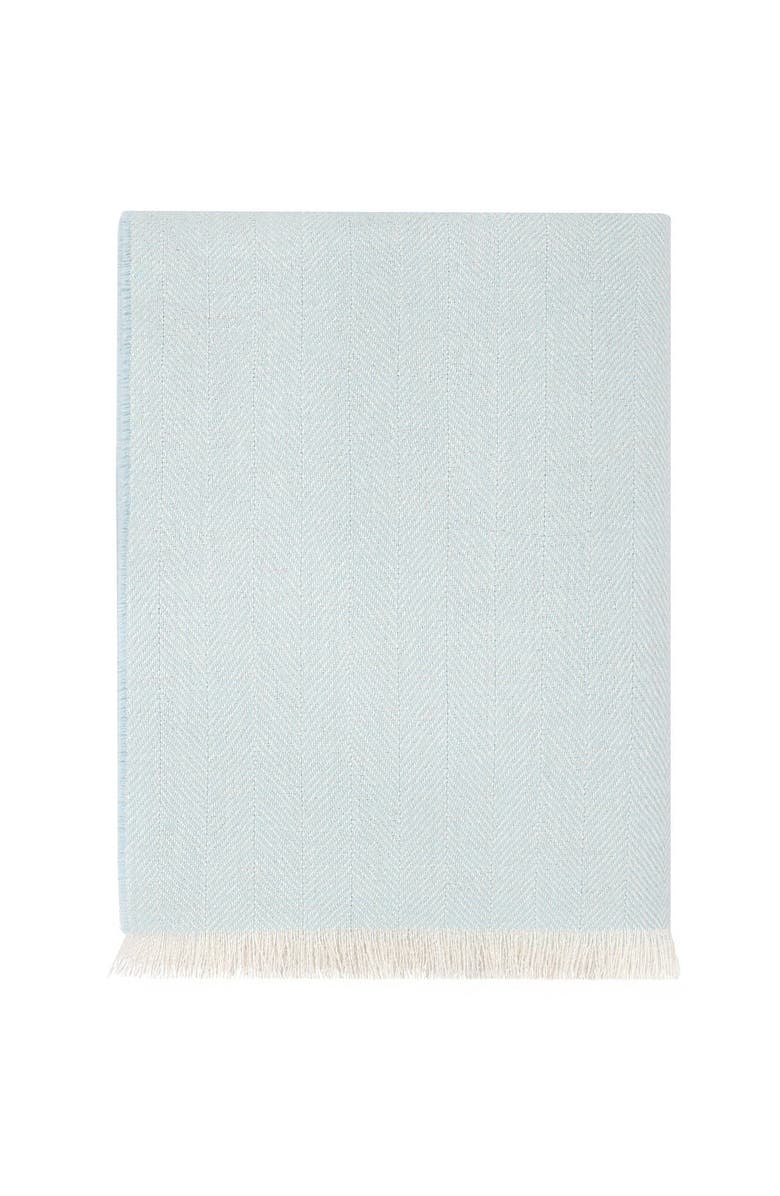 Nellapima Herringbone Baby Alpaca Woven Blanket - Baby, Main, color, Blue