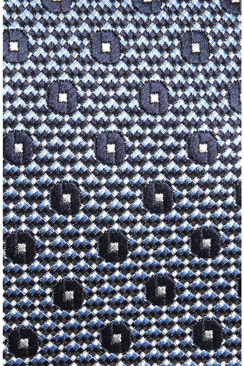 Ermenegildo Zegna Medallion Silk Tie, Alternate, color, BRIGHT BLUE FAN