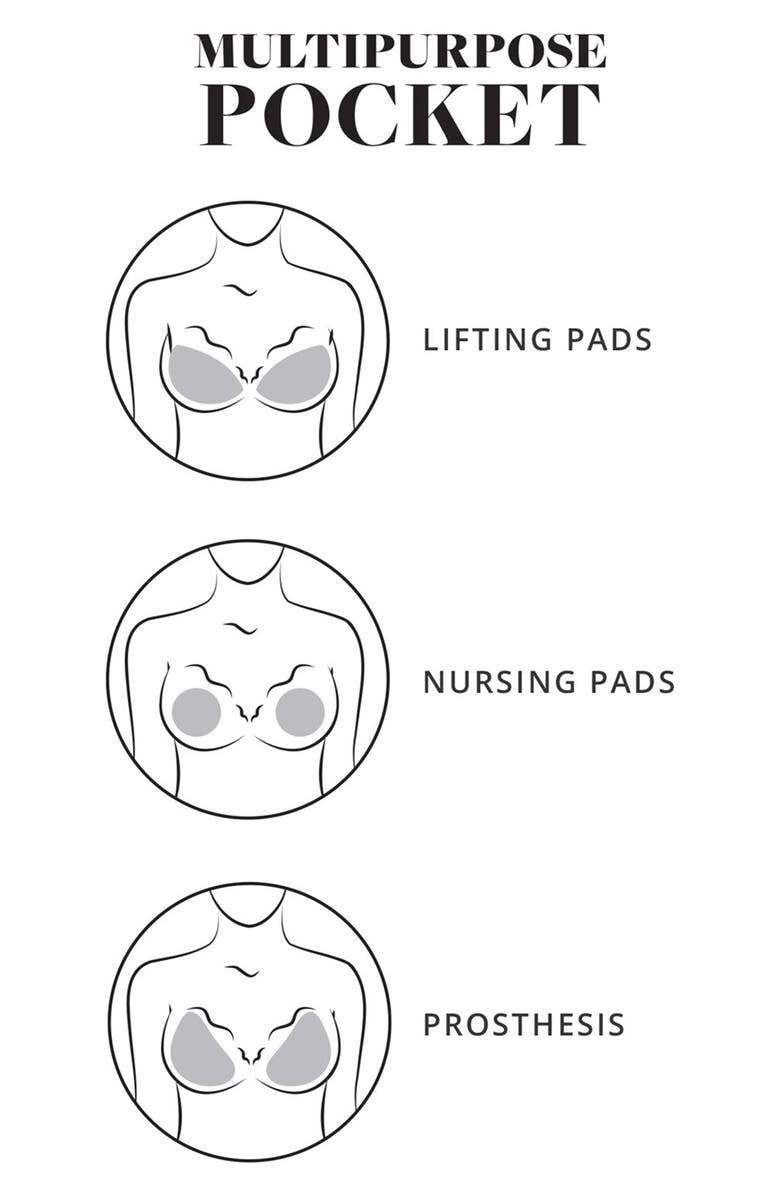 Montelle Intimates Prosthesis Lace Trim Chemise, Alternate, color, Black