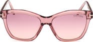 TOM FORD Lucia 54mm Gradient Square Sunglasses