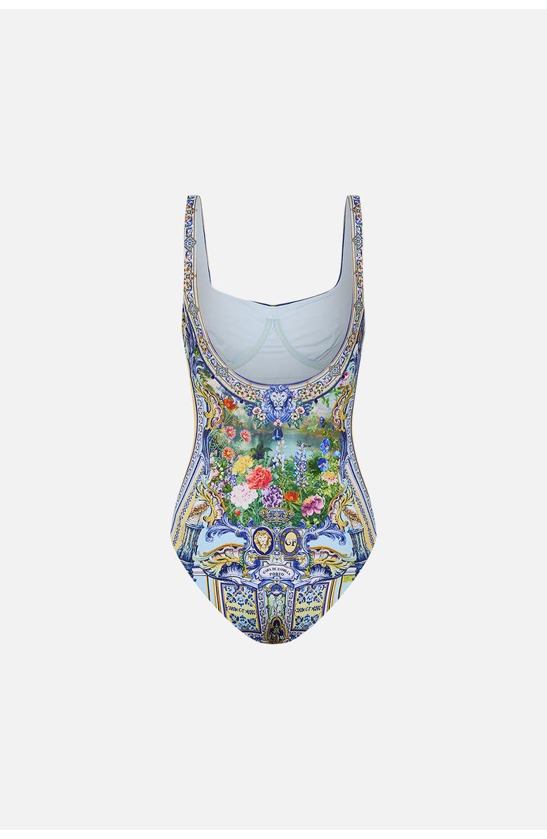 Camilla Underwire Square Neck One Piece Wall To Wall Wonders, Alternate, color, 