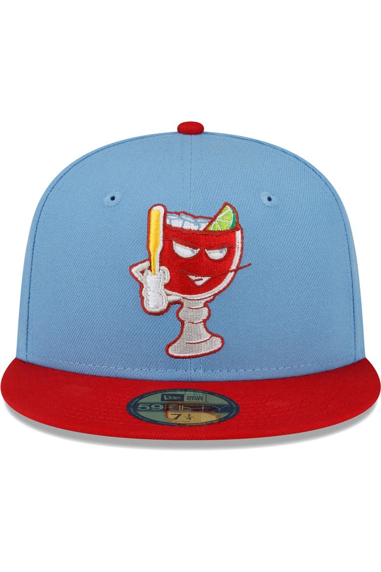 Men's New Era Red Reno Aces Copa De La Diversion 59FIFTY Fitted Hat, Alternate, color, Light Blue