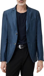 John Varvatos Allen Slim Fit Linen Blend Blazer